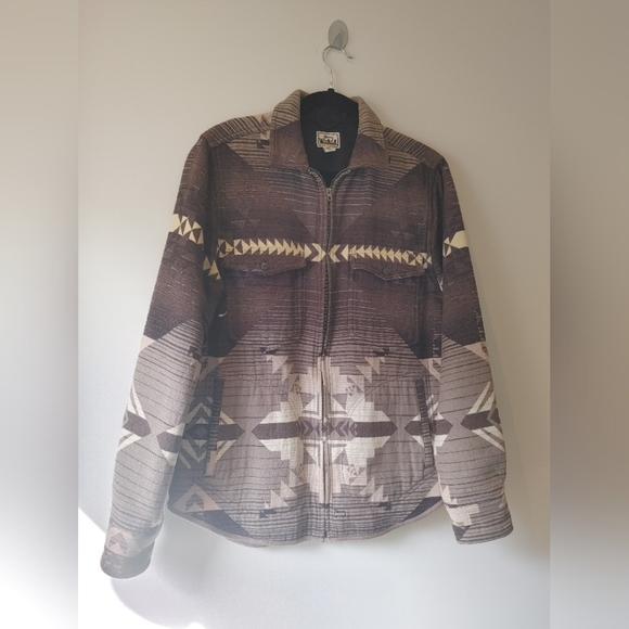 Woolrich Aztec Cotton Zip Shacket Size Small - Picture 4 of 16